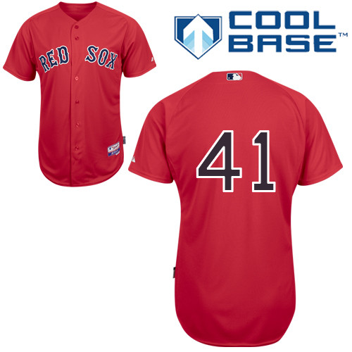 John Lackey #41 Youth Baseball Jersey-Boston Red Sox Authentic Alternate Red Cool Base MLB Jersey